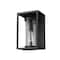 Z-Lite Dunbroch 1 Light Outdoor Wall Sconce, Black & Clear 584S-BK - alternate 4